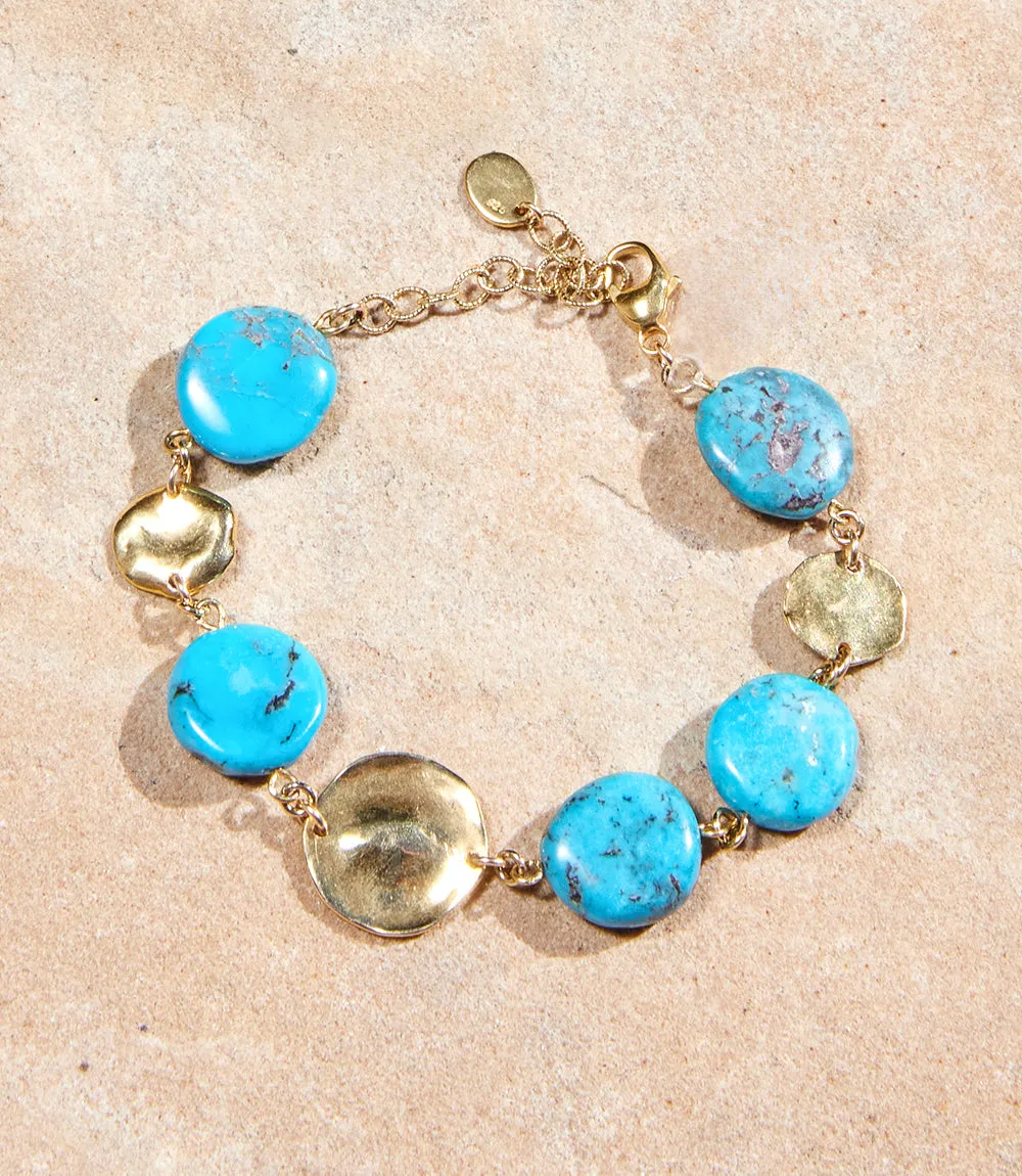 Chan Luu Turquoise Disc Station Bracelet