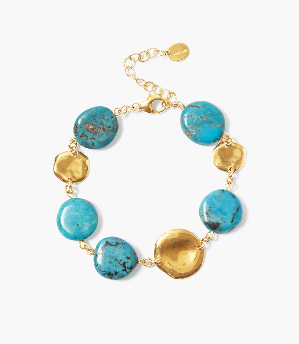 Chan Luu Turquoise Disc Station Bracelet