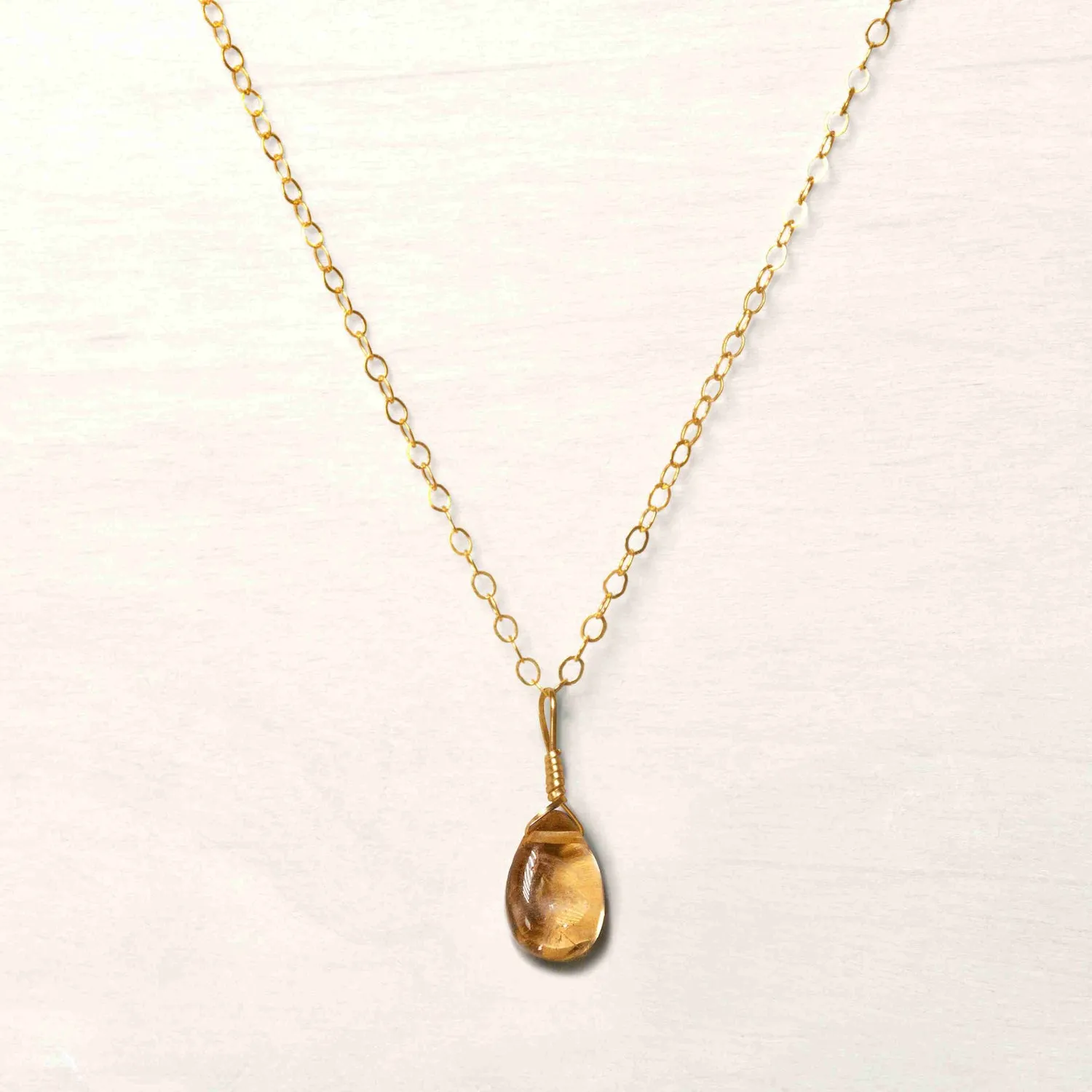 Citrine Simple Necklace