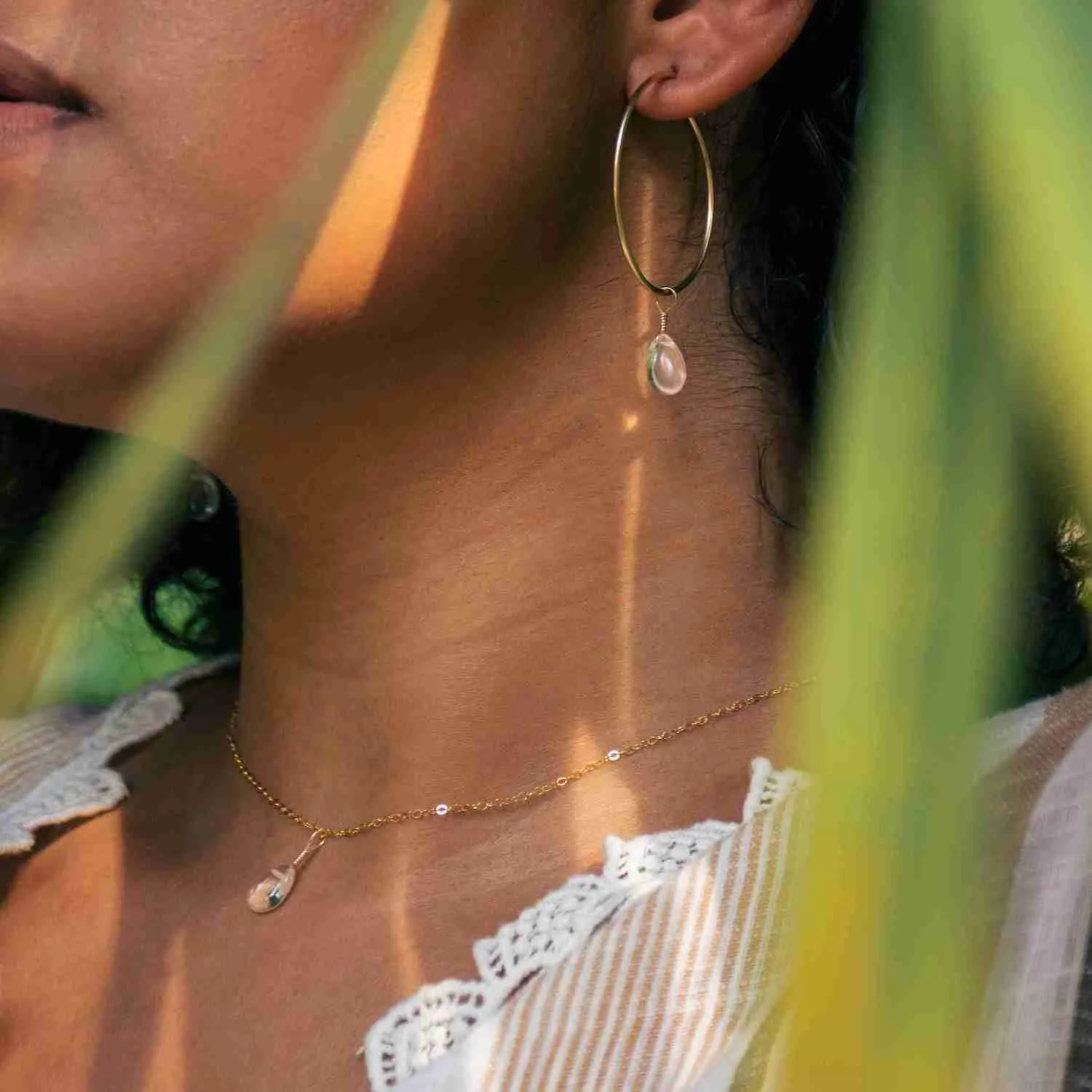 Clear Quartz Simple Necklace