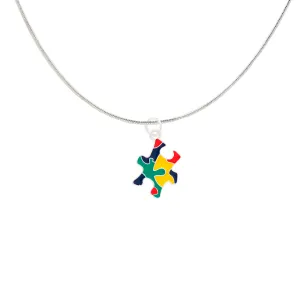 Colored Puzzle Piece Autism Awareness Necklaces