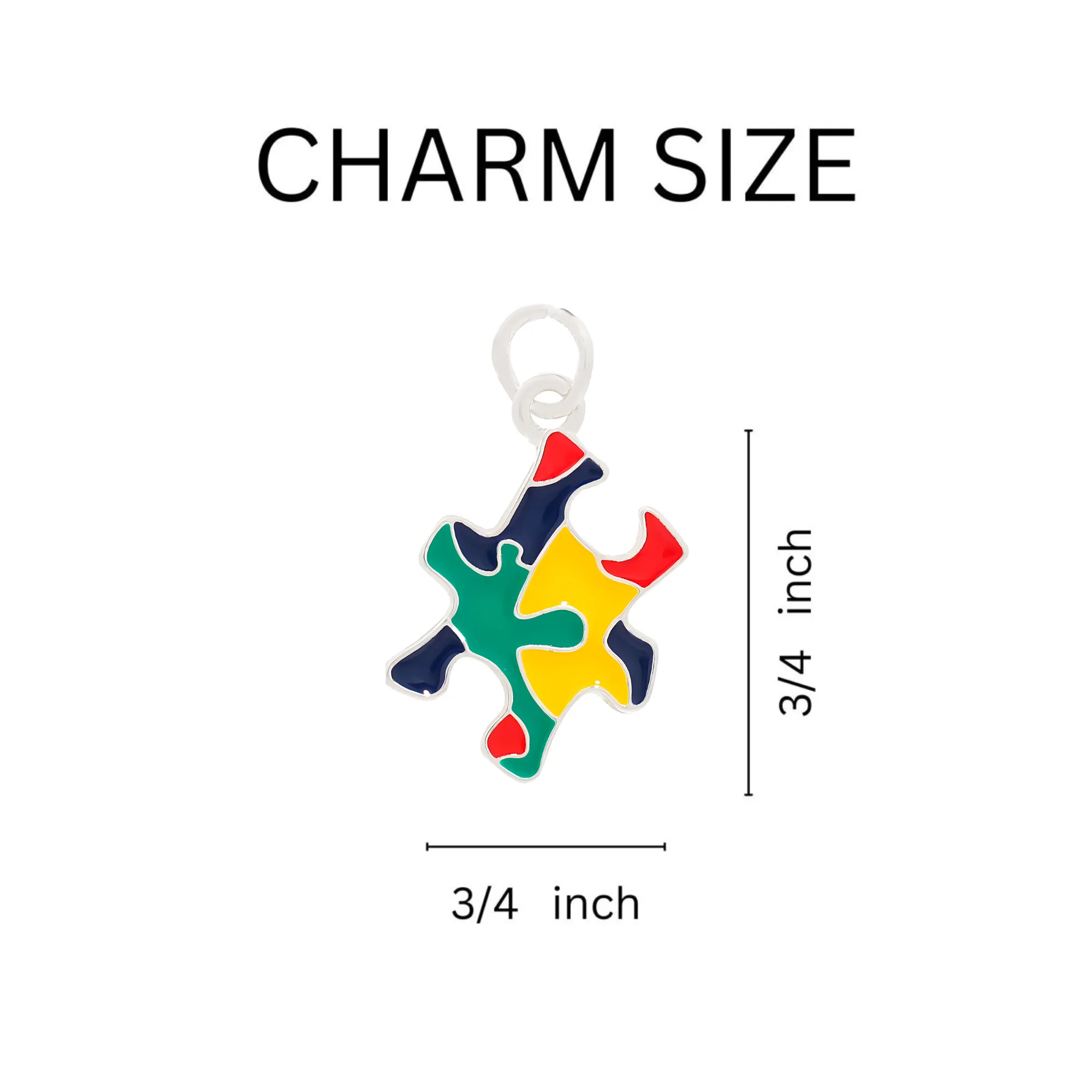 Colored Puzzle Piece Autism Awareness Necklaces