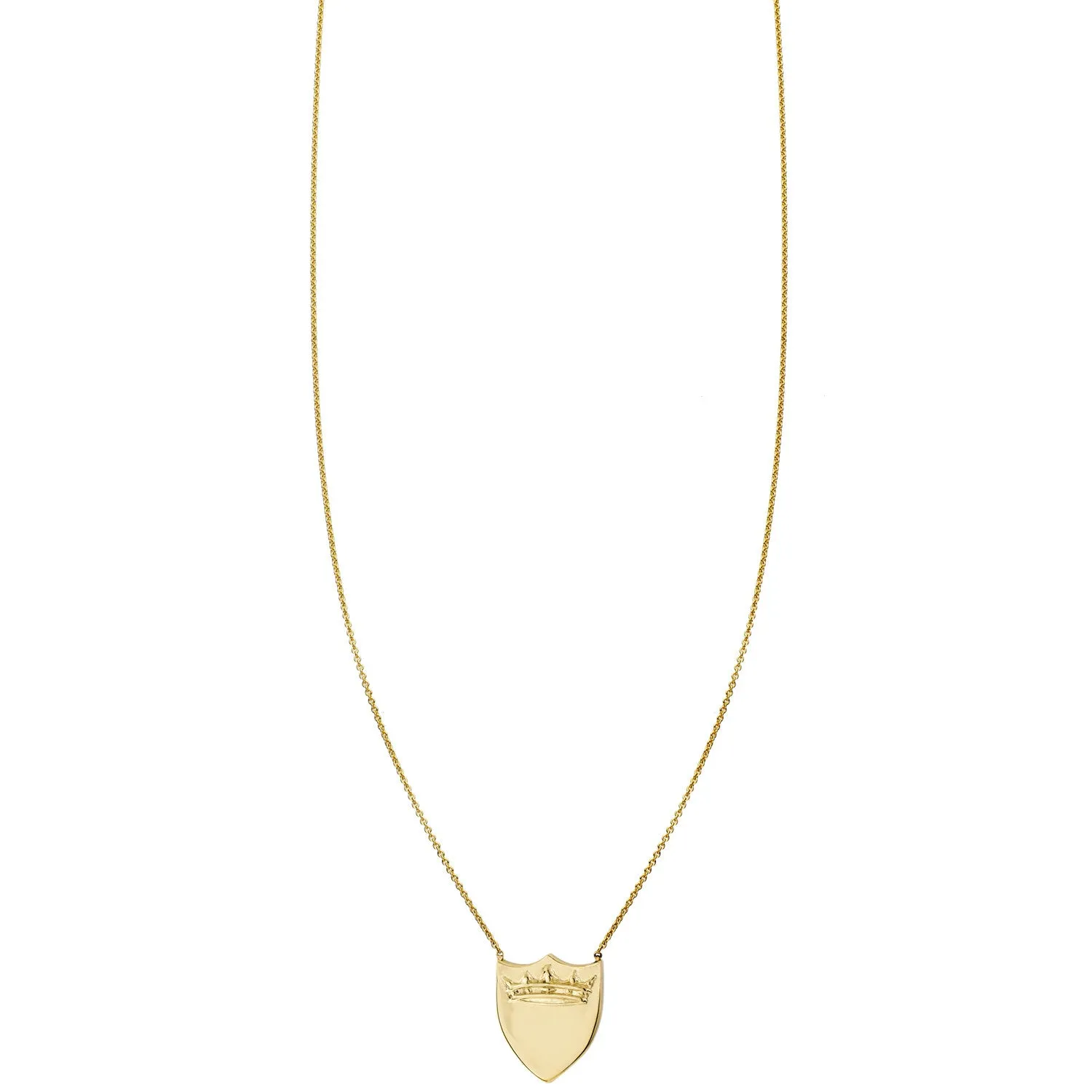 Crown Shield Gold Necklace