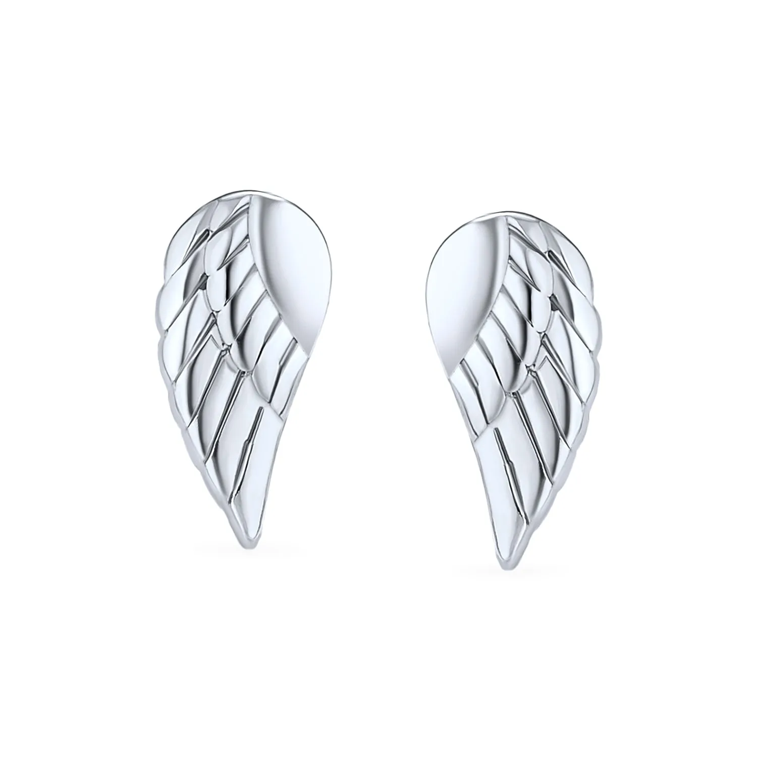 Delicate Angel Wing Feather Cuff Bracelet & Earrings Set in Sterling Silver Jewelry