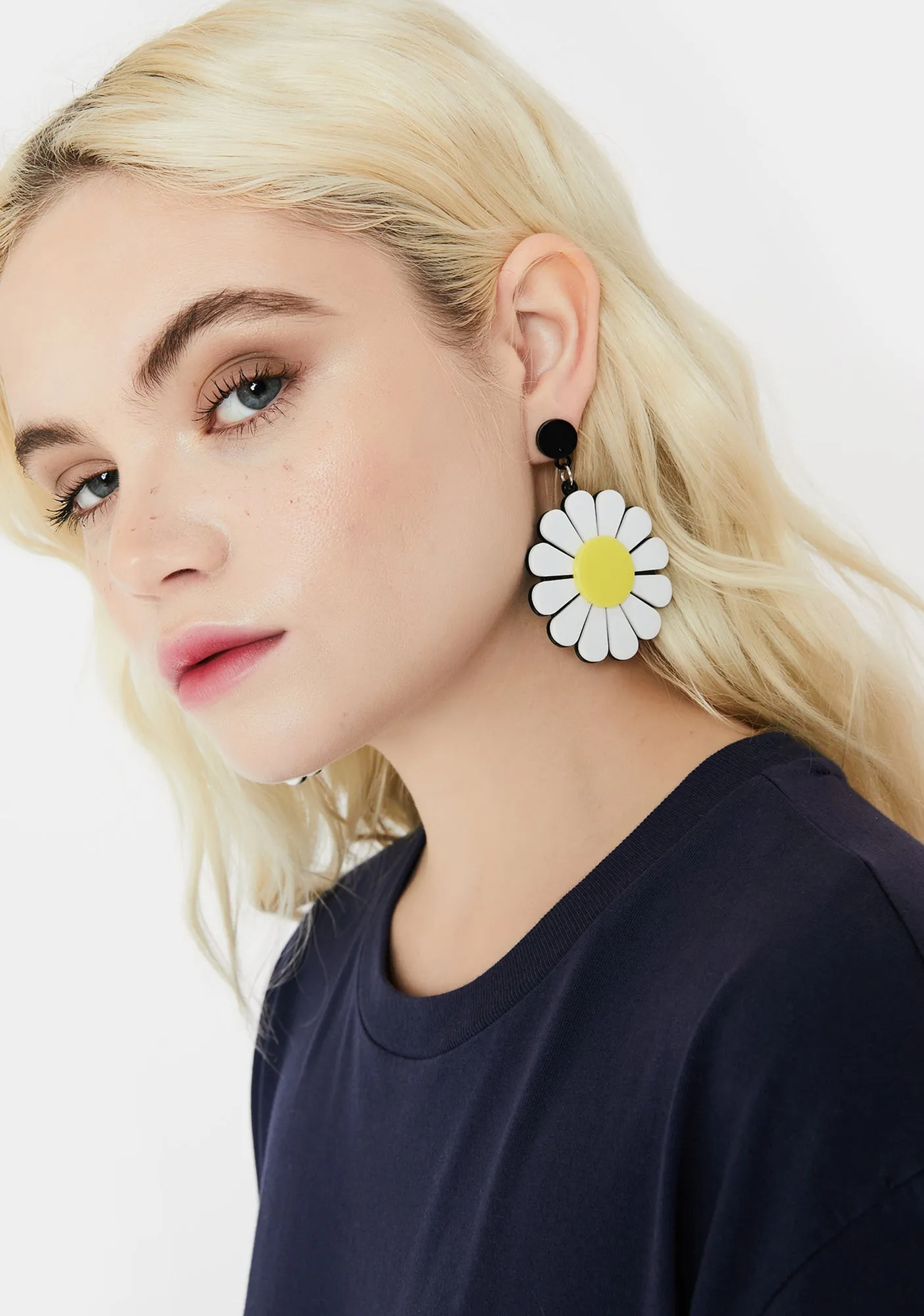 Dramatic Daisy Drop Earrings