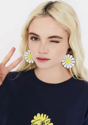 Dramatic Daisy Drop Earrings