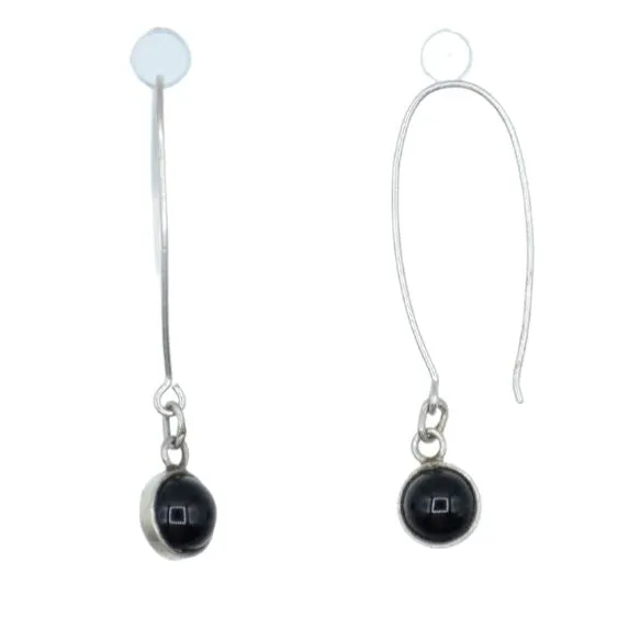 Dramatic Drop Silver Earrings