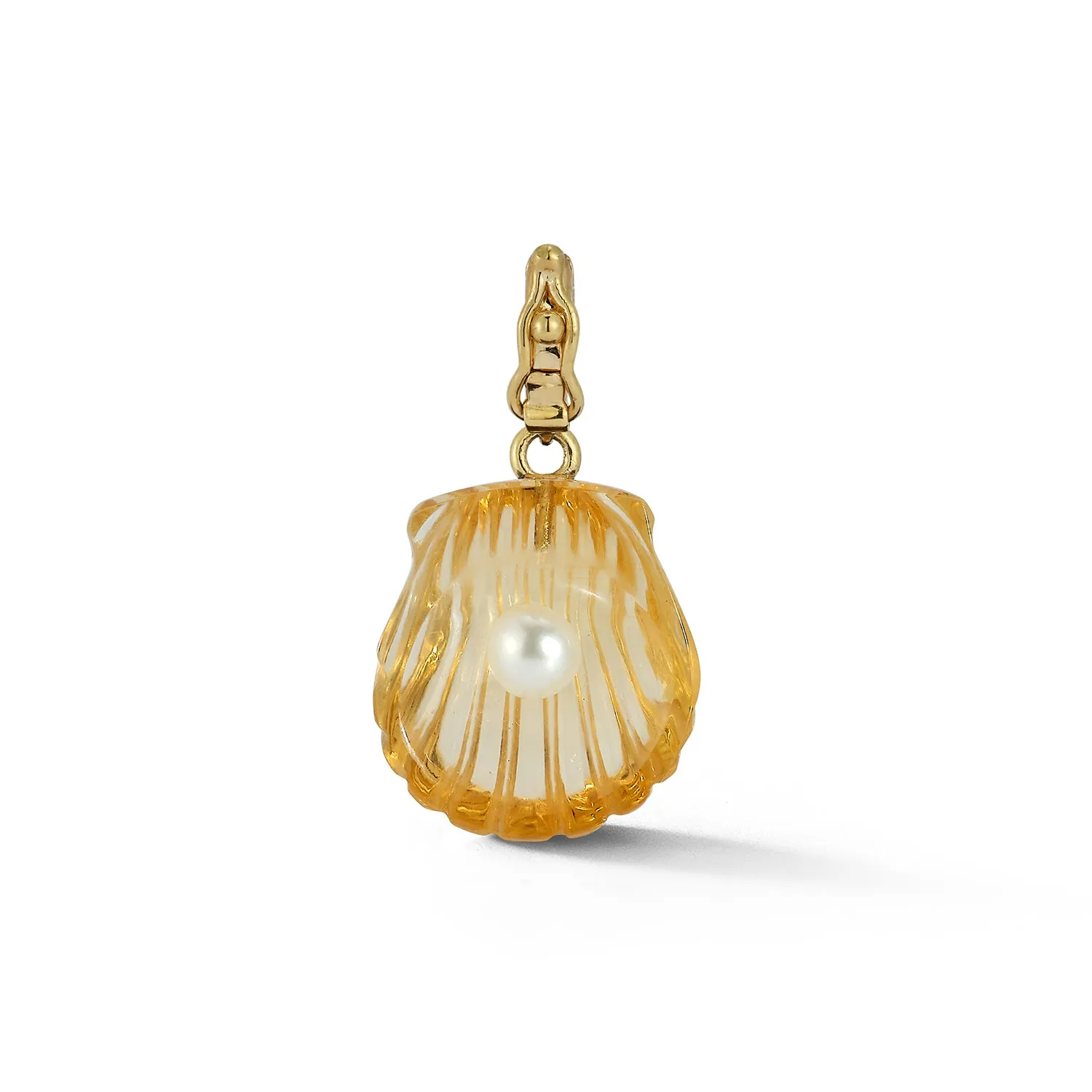 Dream Shell Pendant - Citrine