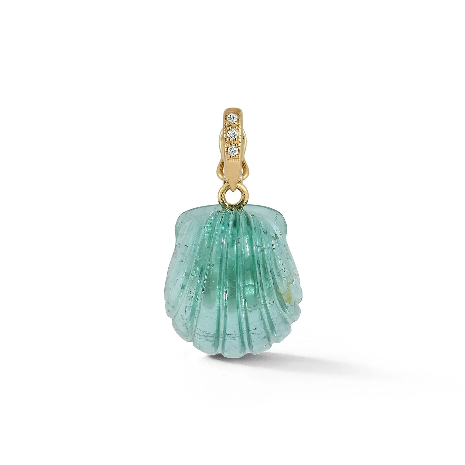 Dream Shell Pendant - Tourmaline