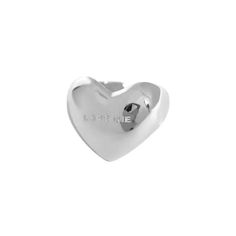 Elegant Heart Silver Rings: Chic Jewelry for Women's Parties & Birthdays