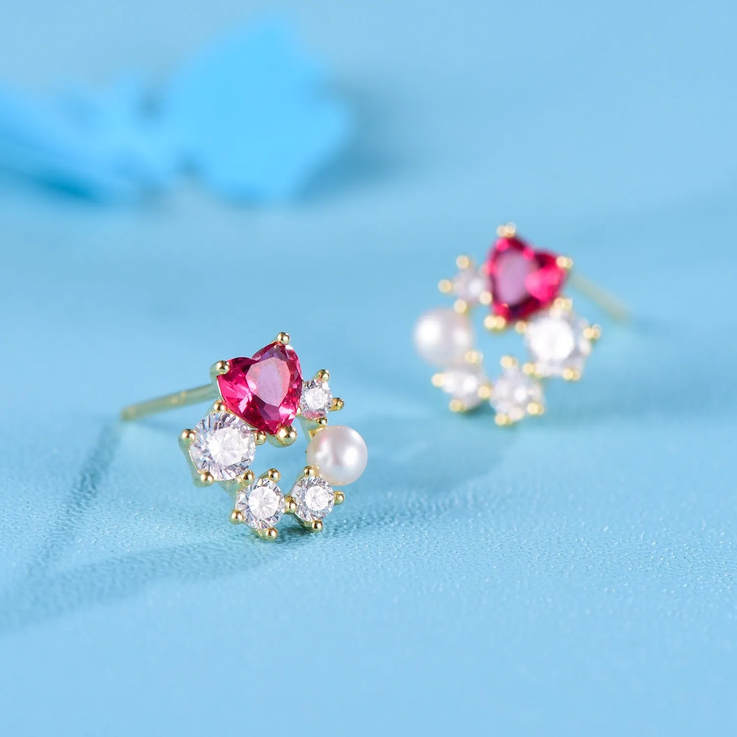 Exquisite Flower Pearl Earrings Stud