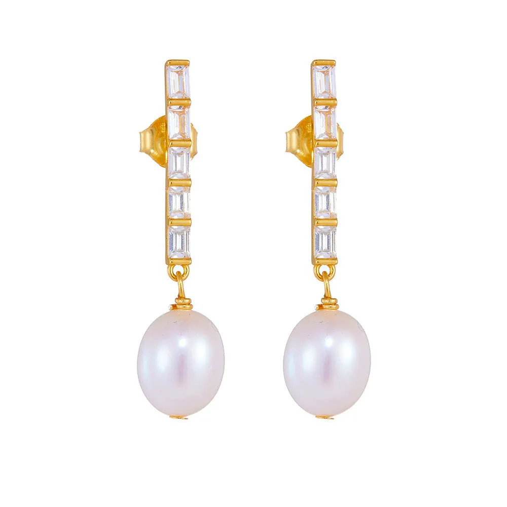 Exquisite Freshwater Pearl Dangle Earrings