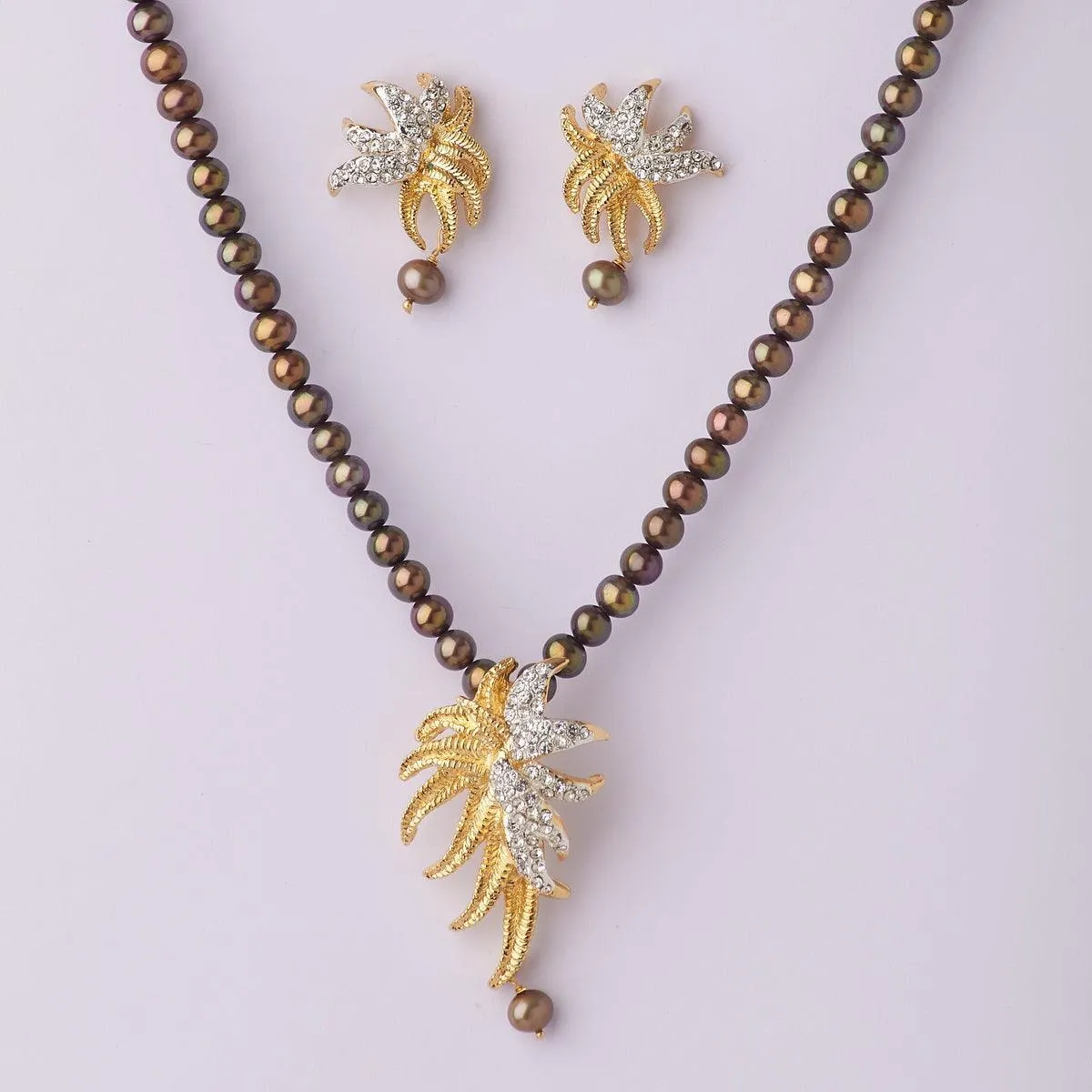 Exquisite Real Pearl Necklace Set