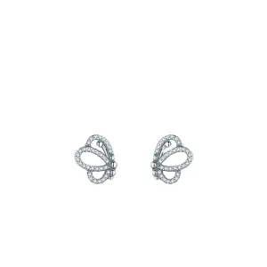 Exquisite S925 Sterling Silver Butterfly Stud Earrings for Women