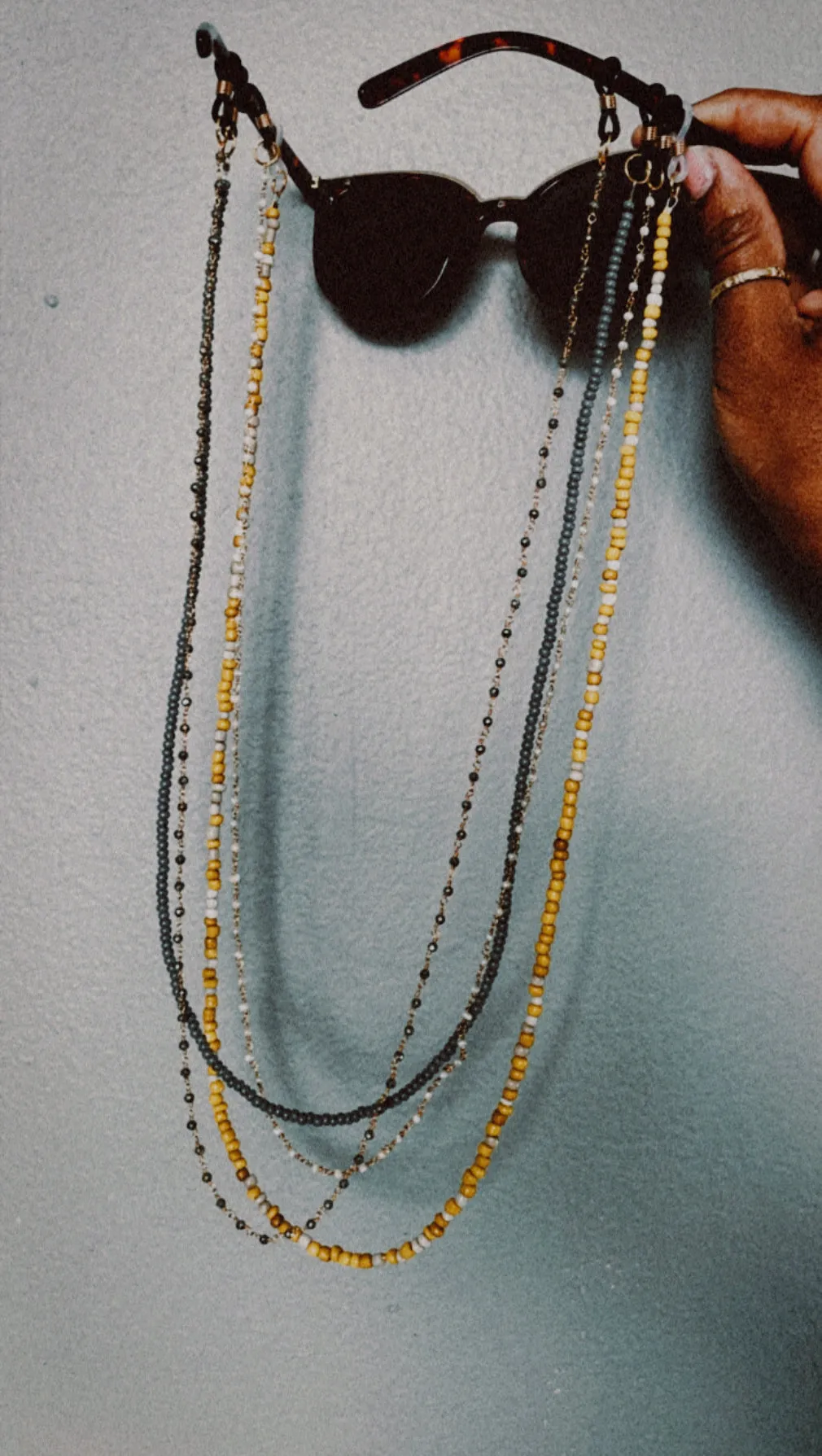 eyeglass chains.