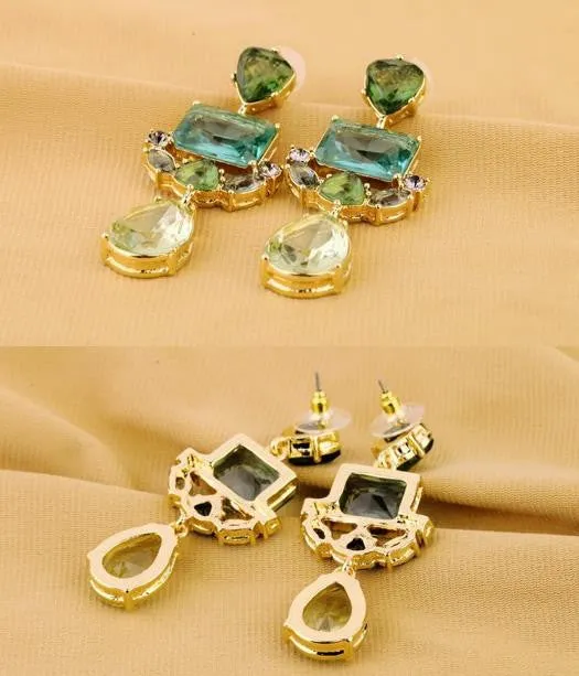 Fashion Exquisite Crystal Water Drop Earrings For Women