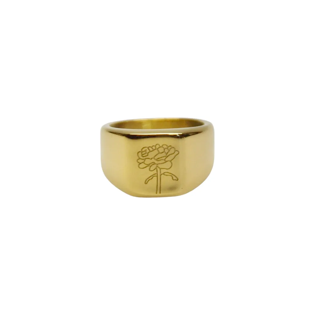 Flower Signet Ring