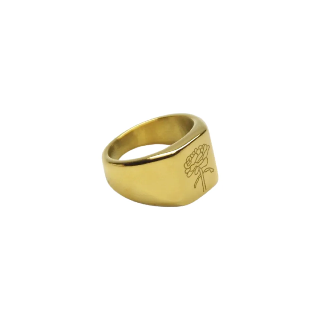 Flower Signet Ring