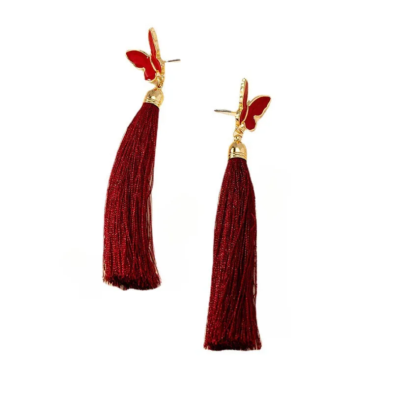 Glamorous Vienna Verve Metal Tassel Earrings with Exquisite Design and Luxurious Appeal