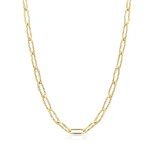 Gold Paperclip Chunky Chain Necklace