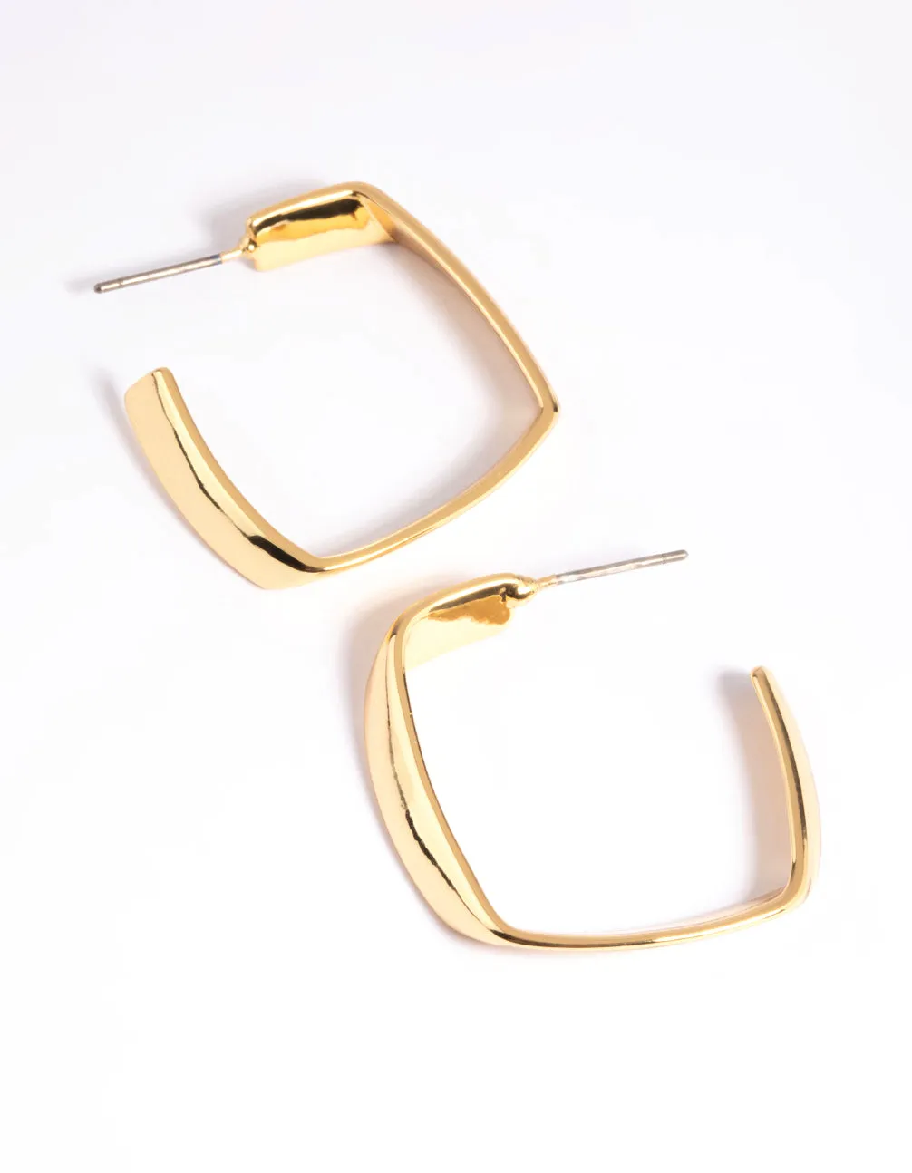 Gold Plated Irregular Hoop Earrings