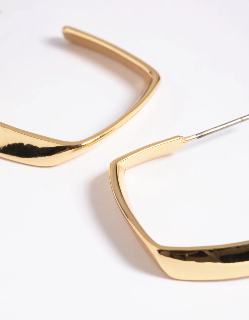 Gold Plated Irregular Hoop Earrings