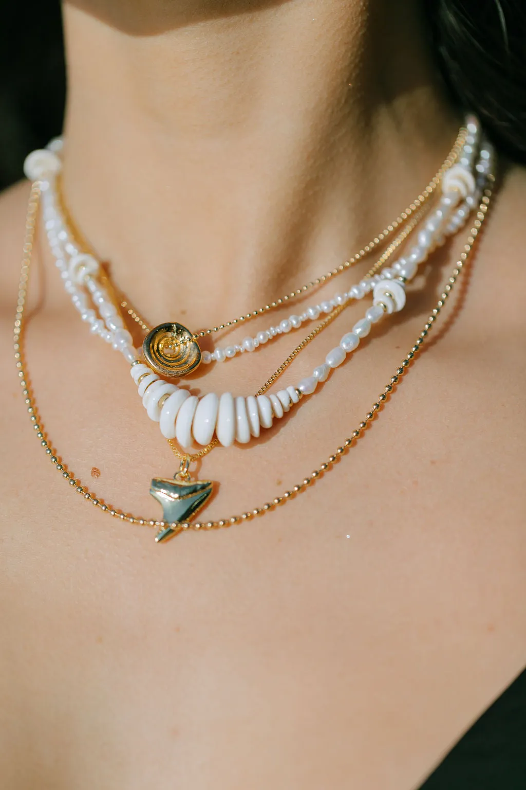 Gold Shark Tooth Necklace - Mano