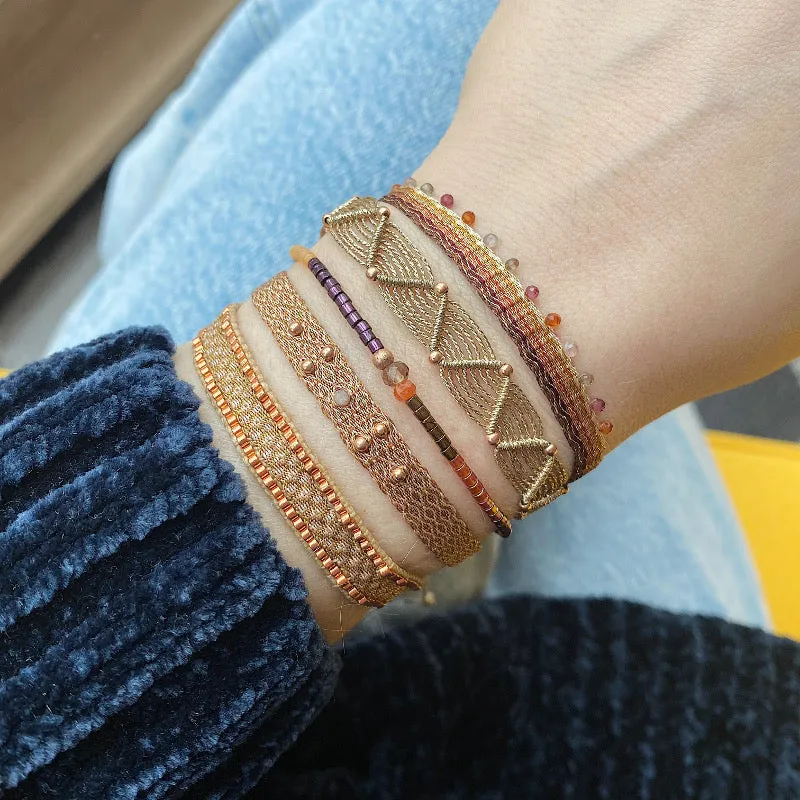 HANDMADE CHIC BRACELET IN TERRACOTTA TONES