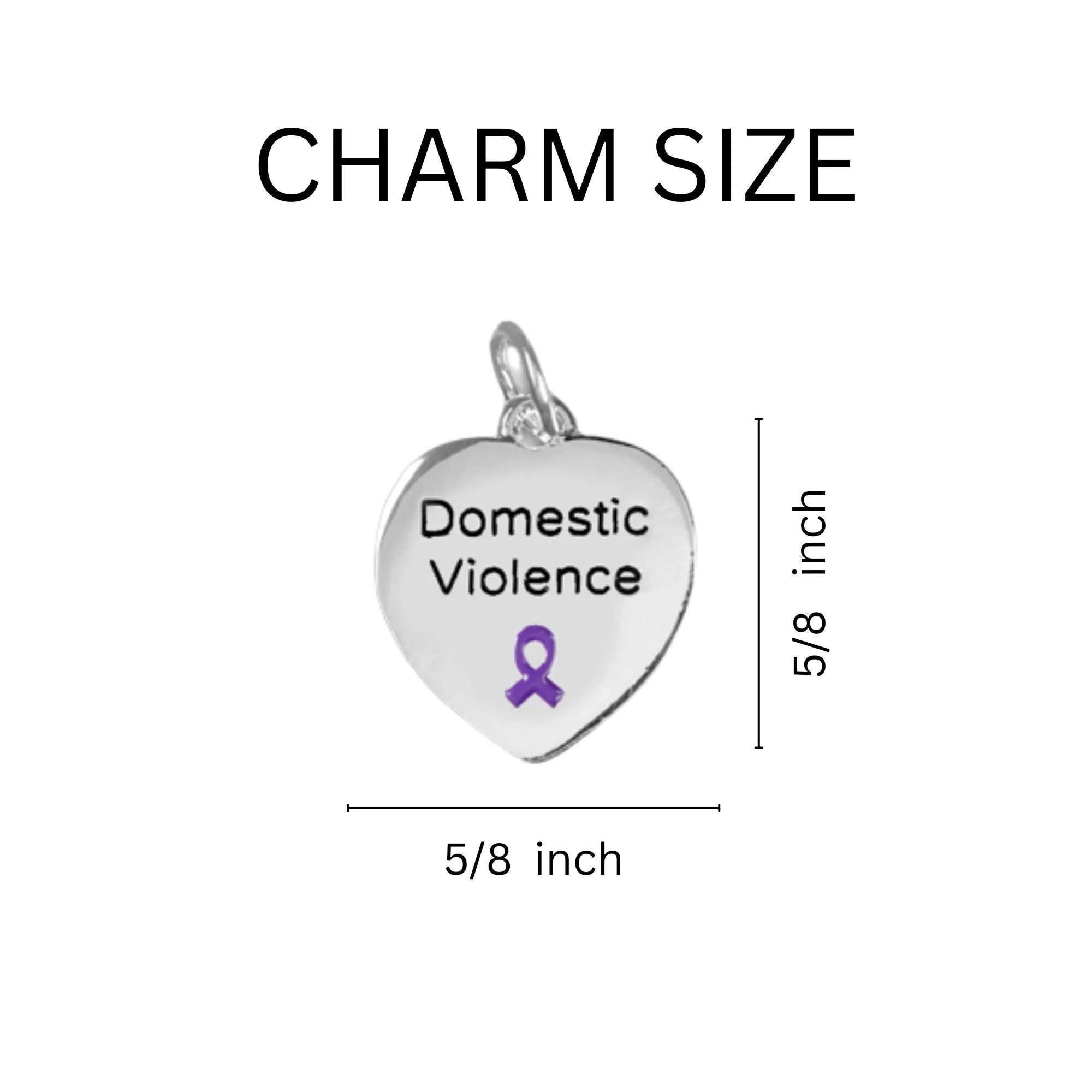 Heart Shaped Domestic Violence Awareness Necklaces