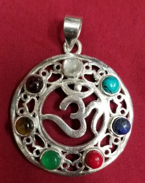 Heavy Brass Om Chakra Pendant