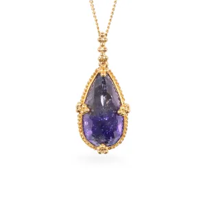 Indigo Tanzanite Teardrop Necklace