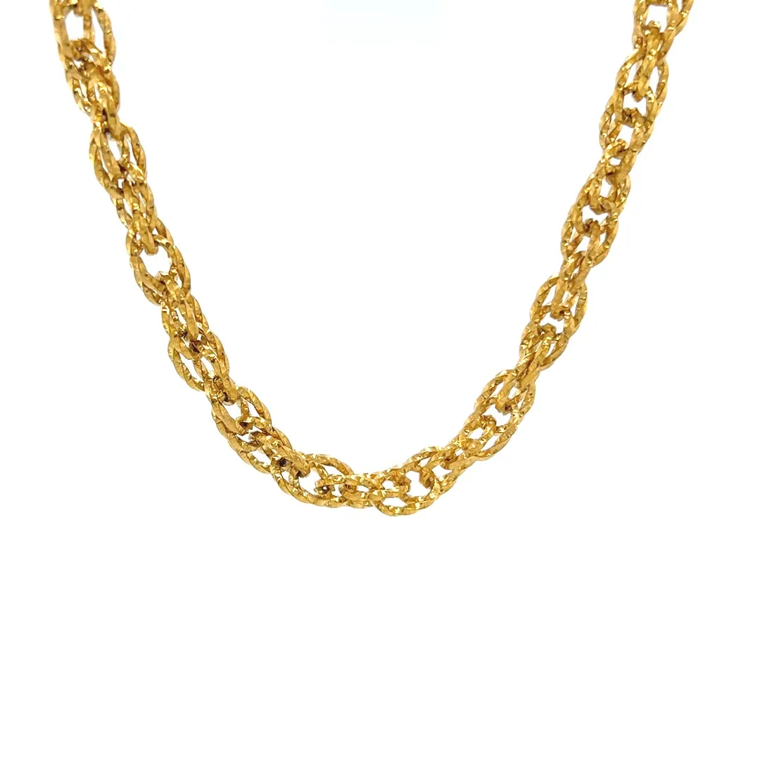 Interlocking Links Textured Chain