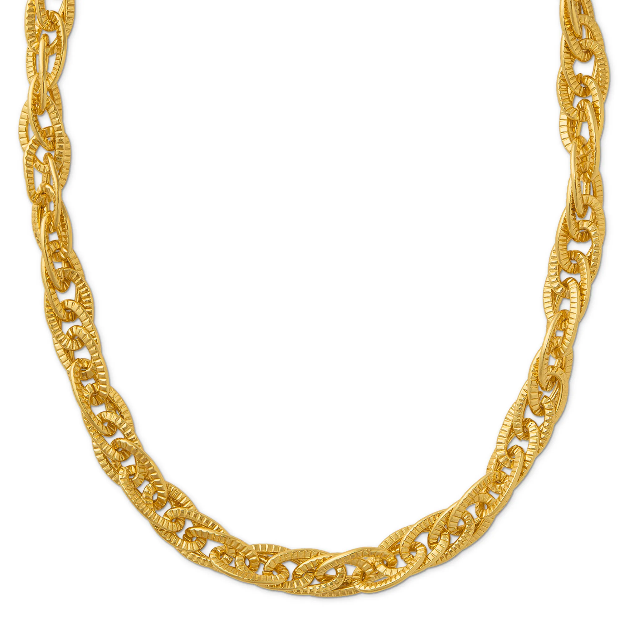 Interlocking Oval Link Statement Necklace