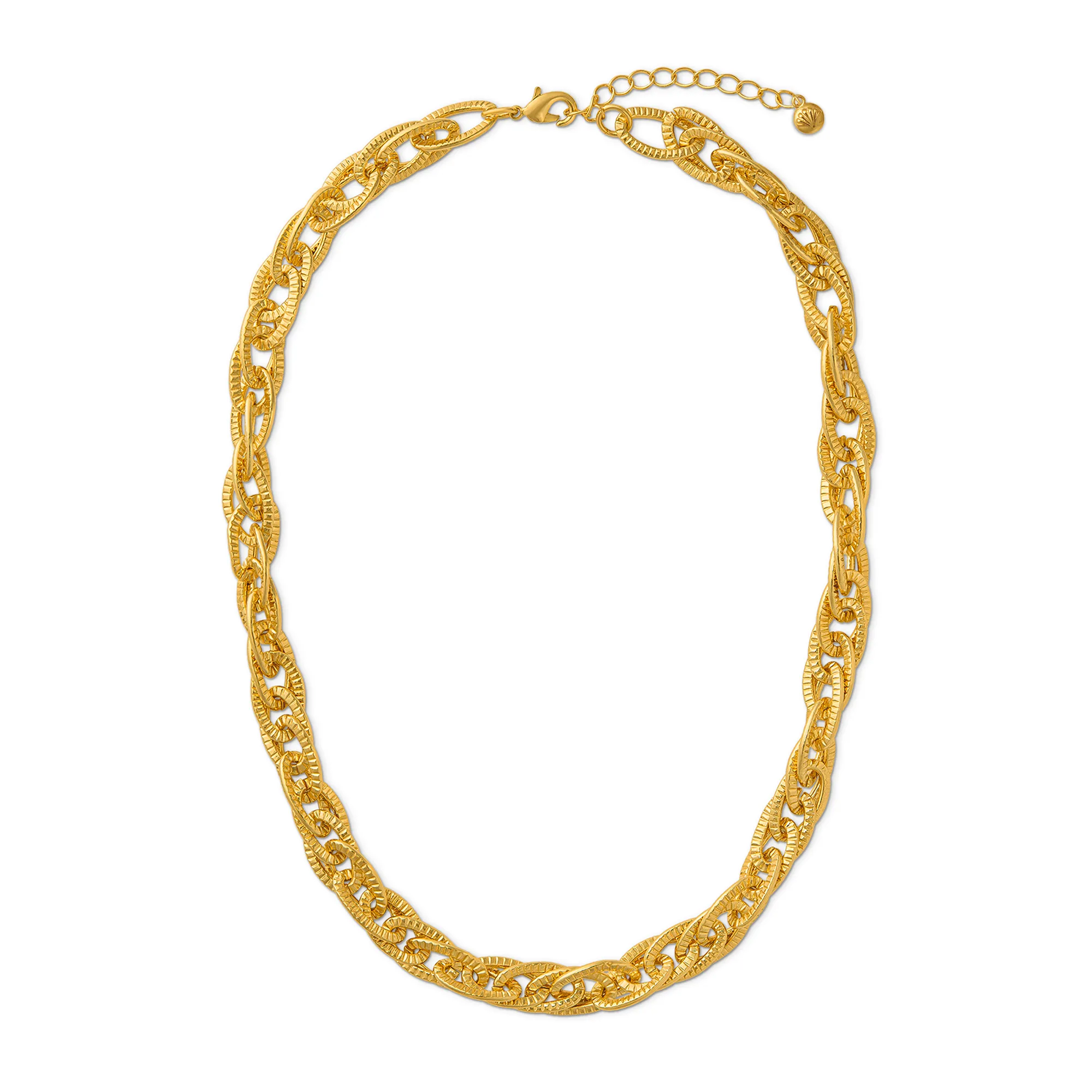 Interlocking Oval Link Statement Necklace