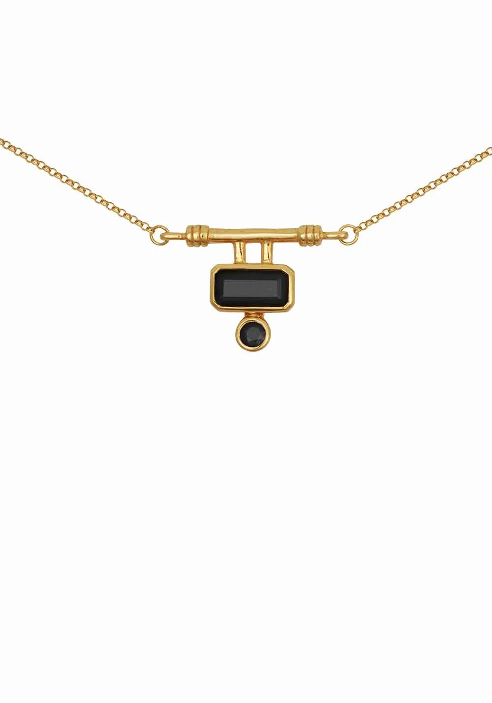 JOY NECKLACE ONYX GOLD