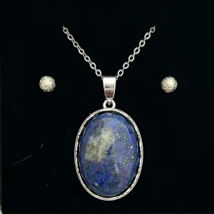 LAPIS LAZULI EXQUISITE PENDANT ONLY - FREE CHAIN & EARRINGS