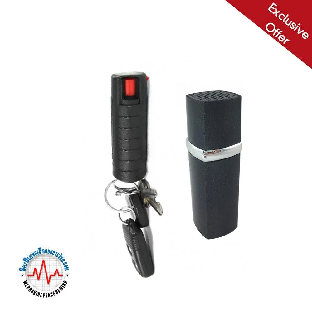 Lipstick Alarm and Keychain Pepper Spray