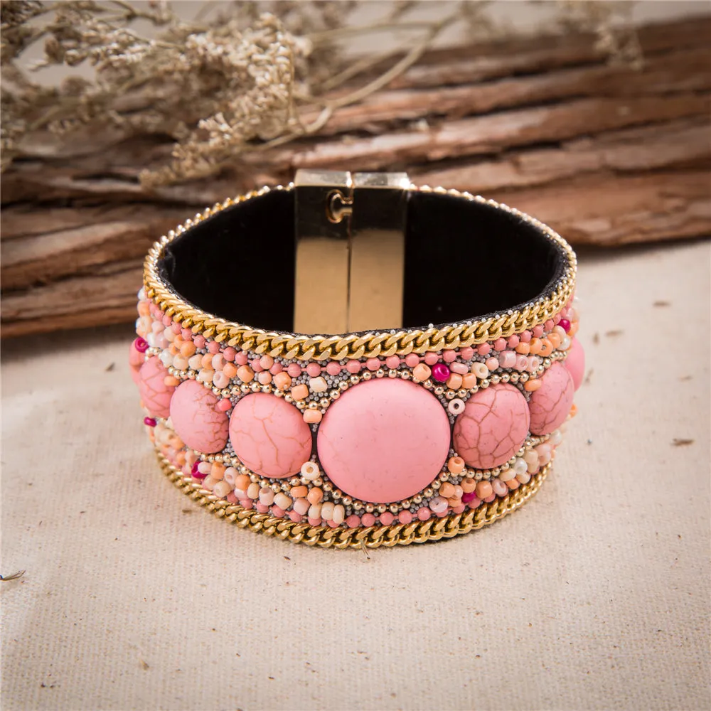 Lovely Pink Bohemian Bracelets