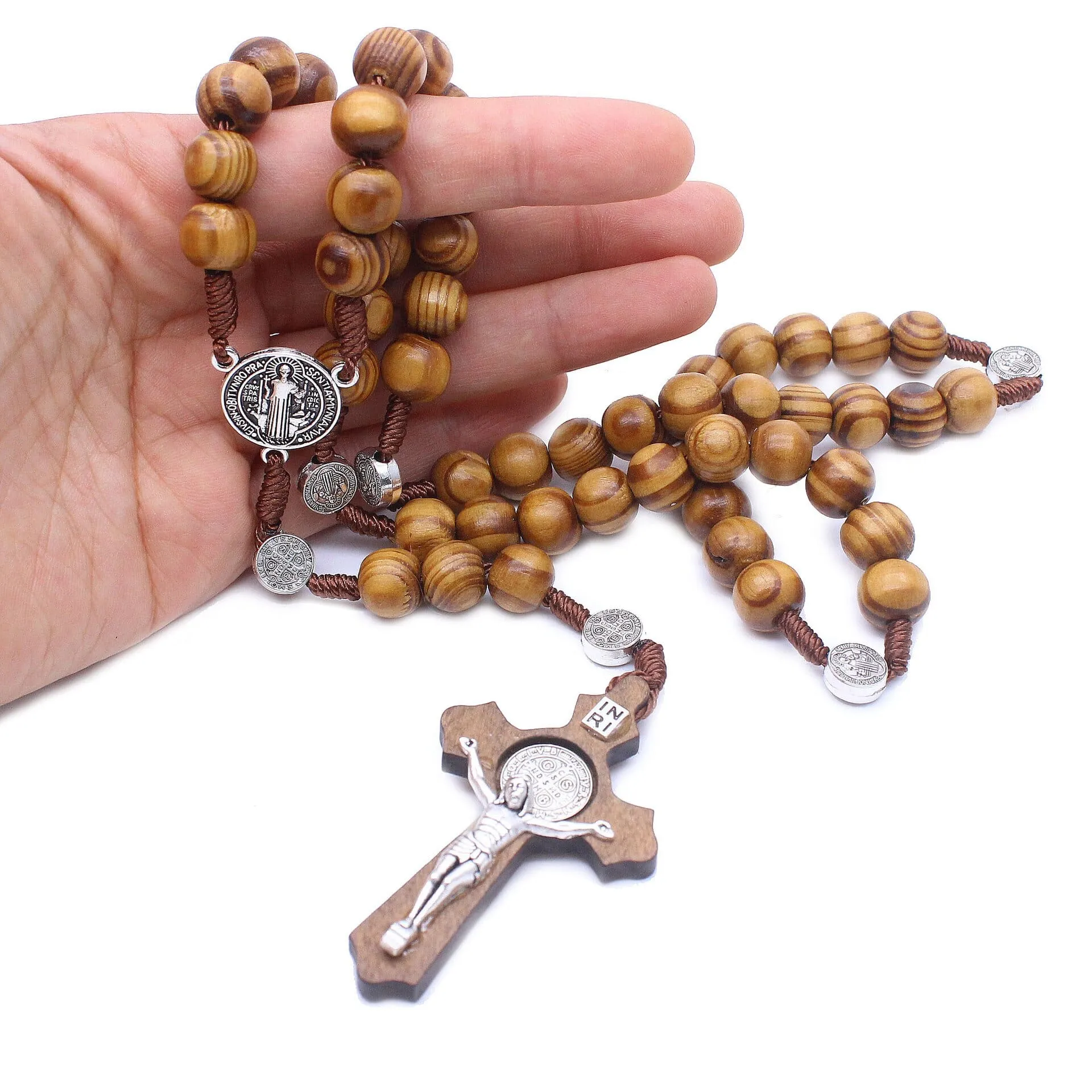 Men's Christian Necklace <br> Wood Crucifix