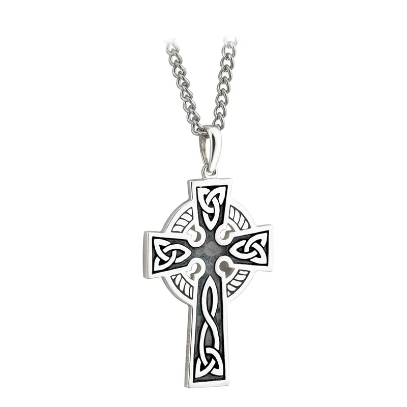 Men's Double Sided Oxidized Cross