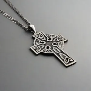 Men's Double Sided Oxidized Cross