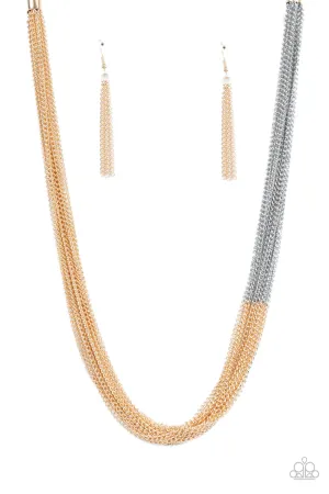 Metallic Merger Gold-Necklace