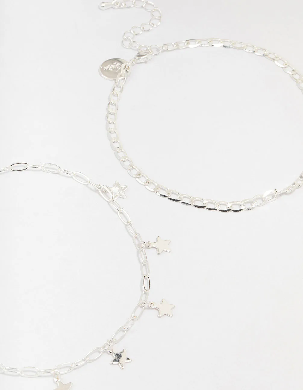 Mixed Chain Anklets 3-Pack