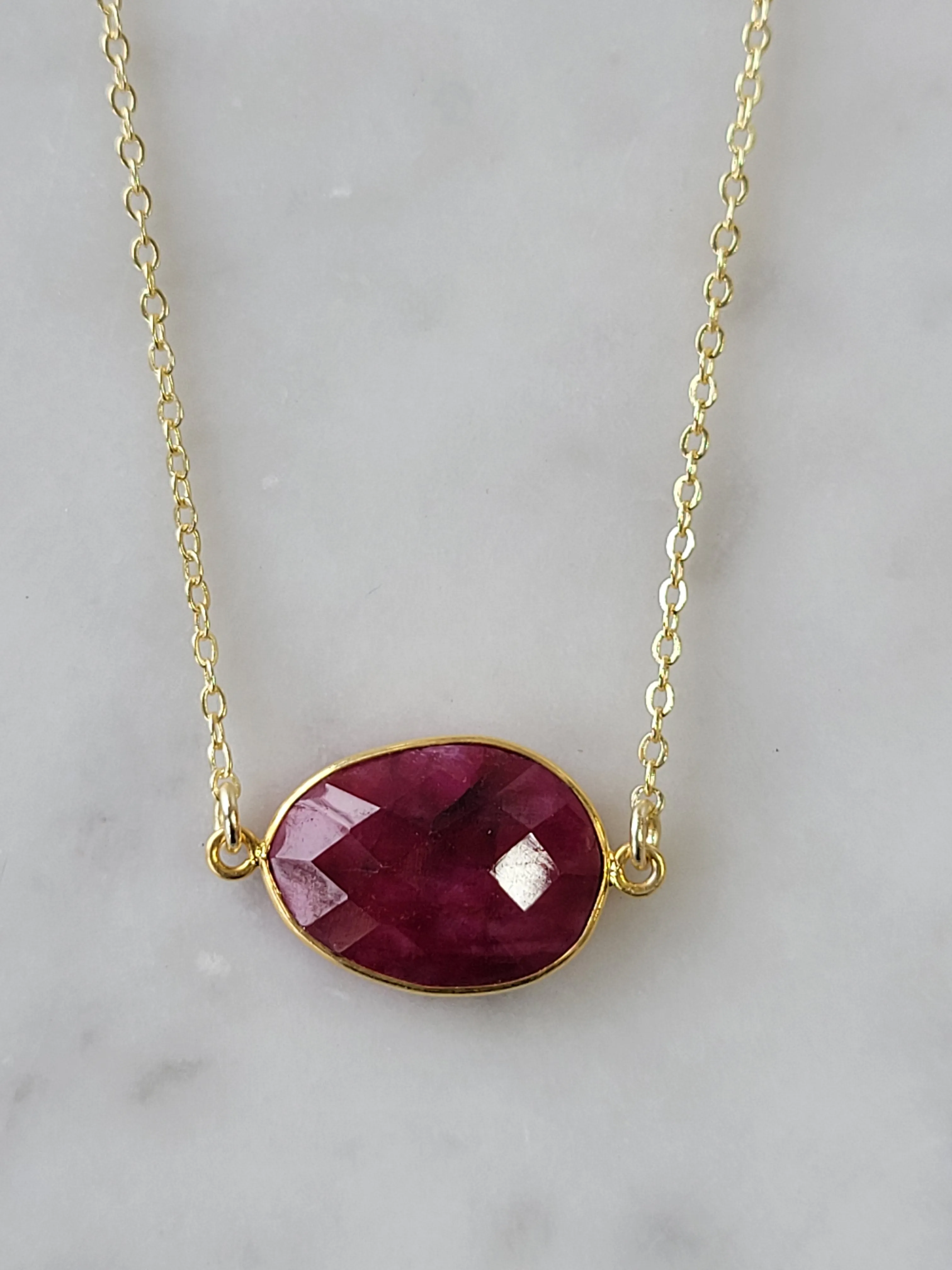 Mrs. Parker Necklace in Ruby