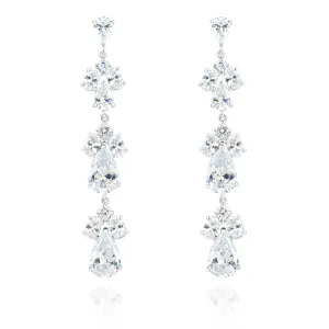 Multi-Tier Cubic Zirconia Earrings