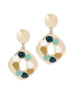 Multicolor Goldtone Drop Earring