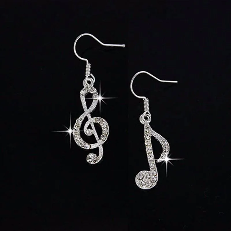 Music To My Ears Crystal Earrings