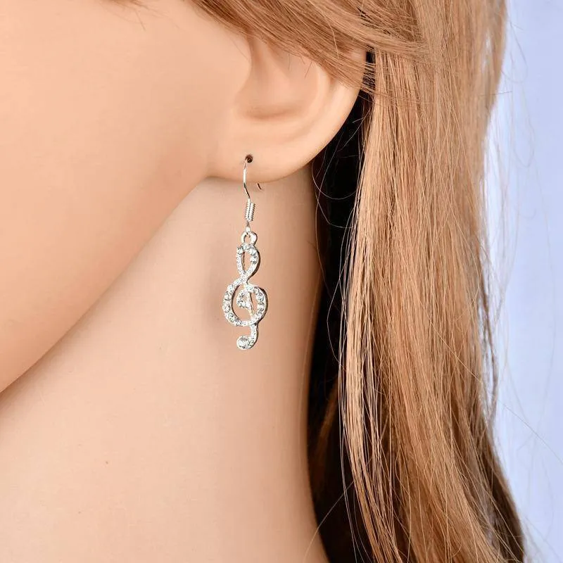 Music To My Ears Crystal Earrings