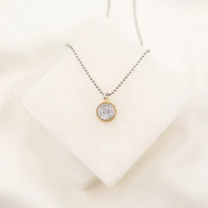 My Saint My Hero - Benedictine Blessing Gold Rim Necklaces