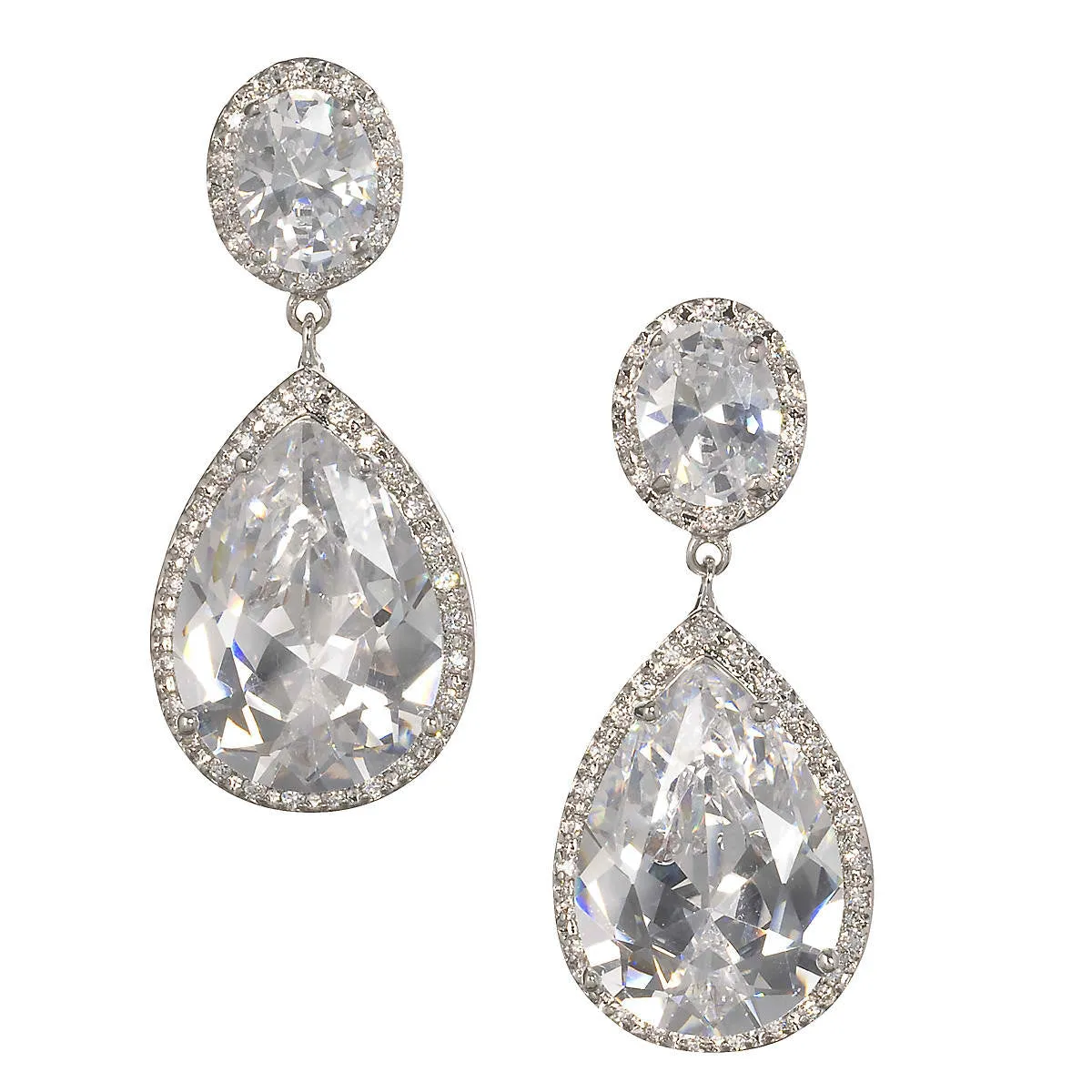 Nadia Dramatic Bridal Drop Earrings